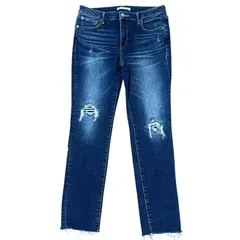 AZUL BY MOUSSY クラッシュ＆リペア スキニーデニム インディゴ サイズ27 メンズS アズールバイマウジー