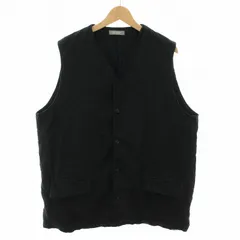 美品 nest Robe 24SS ブラックリネンリバーシブルベスト ジレ 美品 nest Robe 24SS ブラックリネンリバーシブルベスト ジレ