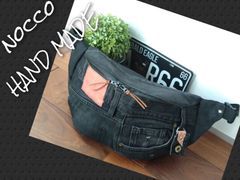 №679【BlackDENIM✖️BodyBAG】DENIM Remakeデニムリメイク👖クロスボディバッグ♡