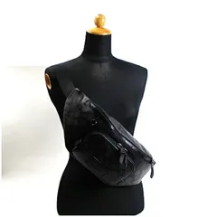 コーチ シグネチャー ボディバッグ ウエストバッグ PVC レザー ブラック