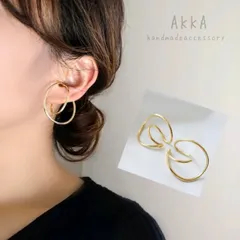 simple hoop ear cuff （gold）シンプル大ぶりイヤーカフ(ゴールド)　　イヤーカーフ韓国大人フープイヤリングフープピアス