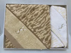 （外箱なし）YVESSAINTLAURENT イヴ・サンローラン ギフト タオルセット 2枚組