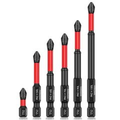 新品 磁気ドライバービット耐衝撃 滑り止め インパクトドライバービットセット 精密ドライバー 六角 電動ドライバー ビット工具 (25-150mm 6本)