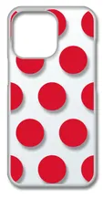 【新品未使用】iPhone13 Pro アイフォン13プロ クリア ハードケース ドット柄 水玉 (レッド) スマホケース カバー cl-iphone13pro-dotbig-05