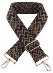 【新着商品】バッグ ショルダーストラップ ショルダー ベルト 肩掛け 幅広 太め エスティメイション] ワイド 単品 付け替え 交換用 肩紐 柄 [Estimation 刺繍 BAG STRAP SHOLDER ヘリンボーン