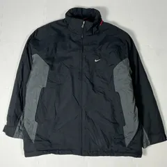 NIKE ナイキ ナイロンジャケット ドローコード 中綿 INDIA製 メンズXL ブラック
