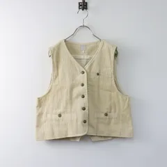 美品 ツハルバイサマンサモスモス TSUHARU by Samansa Mos2 SM2 綿麻コーデュロイベスト F/ベージュジレ ビスチェ【2400014349870】