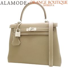 HERMES(エルメス) ケリー 25 (内縫い) ハンドバッグ 2WAY ショルダーバッグ トゴ パラジウム金具 エトープ/エトゥープ グレージュ シルバー金具 B刻印 レディース 40802075765【新品】【アラモード】