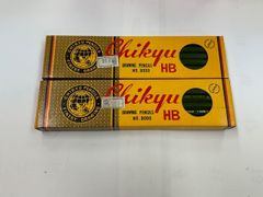 昭和レトロ　ShowaRetro　/　CHIKYU/地球鉛筆　9000　HB　1ダース　H.O.P　2ケース　全24本
