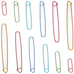 【数量限定】編み針のホールダーの安全ピンのかぎ針編みのホックのかぎ針編み用具のキルトピン 編み物用具のアルミ合金の技術用具 6 つのサイズのセーター任意色のサムネイル