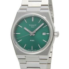 未使用】ティソ PRX T137410A クォーツ エメラルドグリーン デイト