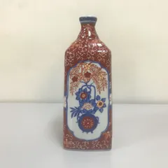 ○古伊万里 清華白磁陣史花門四角 角瓶 骨董品 中国美術 古美術