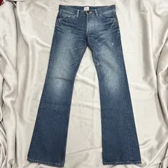 Lee EDWIN × NATURAL BEAUTY BASIC コラボ　デニム パンツ　ブーツカット　M ブルー　青　日本製　29 ダメージ加工　ジーンズ　ボトムス　リー　エドウィン　ナチュラルビューティーベーシック