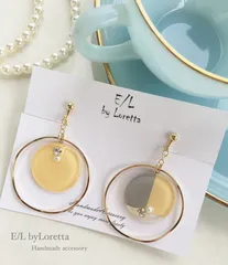 3color bighoop pierce/earring クリップ式イヤリング