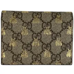 GUCCI グッチ 二つ折り財布 GGパターン スプリーム　ビー　蜂 P55 GUCCI 二つ折り財布 GGパターン スプリーム ビー 蜂 P55