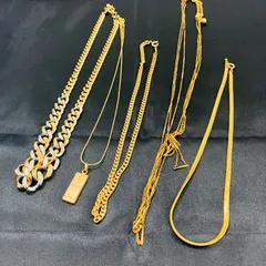 A【まとめ売り】アクセサリー ネックレス チェーン ゴールドメッキ 金メッキ K18GF等 お出かけ デート 高級感