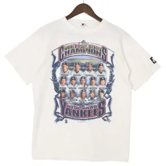 90年代 USA製 MLB ニューヨーク・ヤンキース 1998 WORLD CHAMPIONS 半袖Ｔシャツ プロチーム メジャーリーグ(メンズ XL)中古 古着 A5013