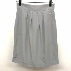 【新品】PROPORTION BODY DRESSING プロポーションボディドレッシング M (3) レディース 薄手 タイトタックスカート 裏地付き ひざ丈 レーヨン×ポリ ネイビーグレー系 グレー系