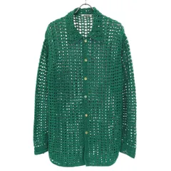 AURALEE オーラリー 22SS HAND CROCHET COTTON KNIT SHIRTS クロッシェニットシャツ グリーン 0 A22SS02KBのサムネイル
