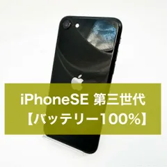 【バッテリー100%】iPhoneSE(第3世代) 128GB SIMフリー ミッドナイト 美品 送料無料
