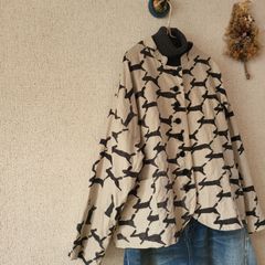 ハンドメイド　ミナペルホネン run run run  ショートジャケット ②