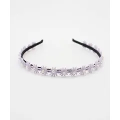 ☆ ラベンダー ☆ フリー ☆ デイジーカチューシャ(2color) カチューシャ 花 キッズ パール ヘッドドレス 女の子 子供 子ども こども セレモニー 卒園式 入学式 卒業式 結婚式 かわいい 可愛い 発表会 フラワー 普段 フォーマル デイジー