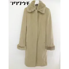 ■ ◎ COMME CA DU MODE コムサデモード アンゴラ 長袖 ステンカラーコート サイズM ベージュ レディース  【中古】 【1202110002694】