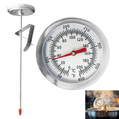【新着商品】料理温度計 ダイヤル温度計 キッチン温度計 温度管理 ディープフライ 揚げ物 温度計 天ぷら キャンディ バーベキュー 油 コーヒー ミート キッチンクッキング yowodana 0℃200℃ 304ステンレス鋼 20cm