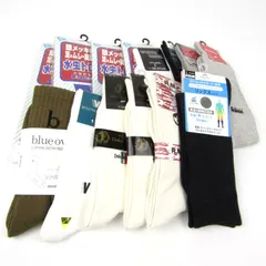 福助/Bobson/BLUE OVER他 靴下 14点セット 未使用 25-27cm クルーソックス まとめて 大量 外装ダメージ有 メンズ
