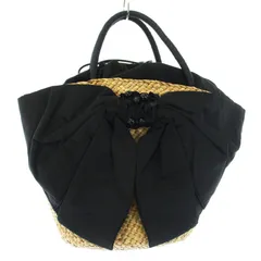 トゥービーシック TO BE CHIC かごバッグ カゴバッグ ハンドバッグ リボン ベージュ 黒 ブラック /TK ■OFのサムネイル
