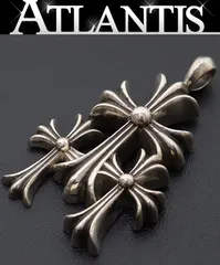 CHROME HEARTS 銀座店 クロムハーツ スモール 3CH トリプル クロス ペンダント トップ シルバー SV925 98098