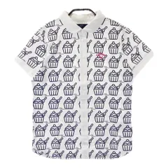 サイズ：L CALLAWAY キャロウェイ  半袖ポロシャツ ケーキ柄 ホワイト系 [240101389769]# ゴルフウェア レディース ストスト