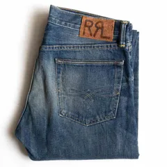 RRL(ダブルアールエル) STRAIGHT DENIM 29×30 USA製 Double RL(RRL) East-West Selvedge Denim Buckle Back JEANS