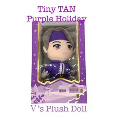 TinyTAN Purple Holiday Plush Doll (V) / 테테 봉제인형