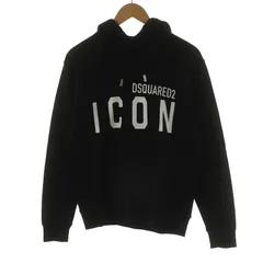 ディースクエアード DSQUARED2 ICON パーカー プルオーバー ロゴ XS 黒 