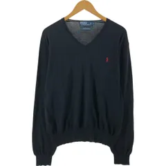 古着 ラルフローレン Ralph Lauren POLO by Ralph Lauren Vネック コットンニットセーター メンズL相当/eaa535454
