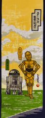 [18]STAR WARS 날염 수건 C-3PO R2-D2 마지막 제다이 레지스탕스 수건 손 수건 태피스트리