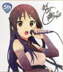 けいおん　サイン色紙 Yahoo!オークション - けいおん 声優直筆サイン色紙 豊崎愛生