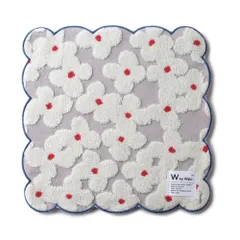 ☆ クッカオフ ☆ ワールドパーティー W by Wpc. ハンカチ スカラップ wpc ハンドタオル ミニタオルハンカチ 24cm タオルハンカチ ハンカチタオル ハンカチ タオル レディース おしゃれ 北欧 かわいい テキスタイル ふわふわ