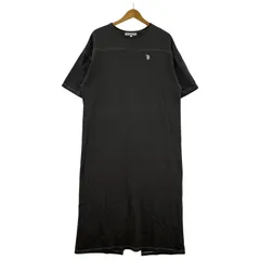 U.S. POLO ASSN.ユーエスポロアッスン 半袖 カットソーワンピース sizeM/チャコールグレー