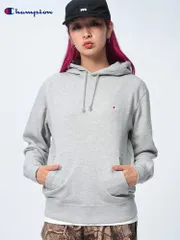 Champion チャンピオン パーカー 裏毛 胸ロゴ ポケット付き プルオーバー メンズ 男性 トップス パーカー プルパーカー フード オックスフォードグレー