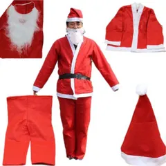 ⛵メンズ サンタクロース 衣装大人用5点セット コスプレ コスチューム クリスマス