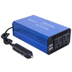 【在庫処分】急速充電対応 カーインバーター コンセント DC12VをAC100Vに変換 車載充電器 シガーソケット USB-Aポート*2 AC100V電源2口 300W コンバーター 車 インバーター インバーター カーコンバーター LST 停電、車中泊、災害