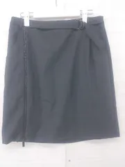 ◇ MAX&Co. マックス アンド コー OPTI社 ジップ シンプル 膝丈 タイト スカート サイズ46 グレー レディース E  【1306050031131】