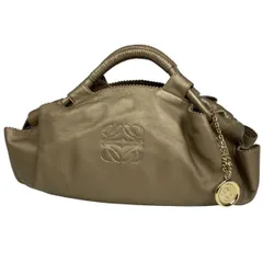 ロエベ LOEWE ナッパアイレ アナグラム ハンドバッグ レザー ゴールド レディース 【中古】
