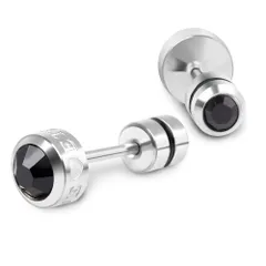 【特価セール】両耳用 リバーシブル ラップスタイルジュエル ETERNAL ネジ式キャッチ ピアス メンズ LOVE サージカルステンレスピアス スタッド