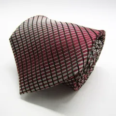 カンゴール ブランド ネクタイ ストライプ柄 チェック柄 格子柄 シルク PO メンズ レッド KANGOL 【中古】のサムネイル