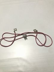 【中古】 帯締め 化繊/樹脂 帯留め 付き 細組み 