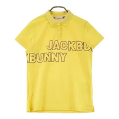 サイズ：1 JACK BUNNY ジャックバニー  半袖ポロシャツ ロゴプリント  イエロー系 [240101438394] ゴルフウェア レディース ストスト JACK BUNNY ジャックバニー 半袖ポロシャツ イエロー系 4 ゴルフ