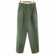 フレイアイディー FRAY I.D 22AW ダブルサテンタックテーパードパンツ センタープレス 1 M カーキ /RO